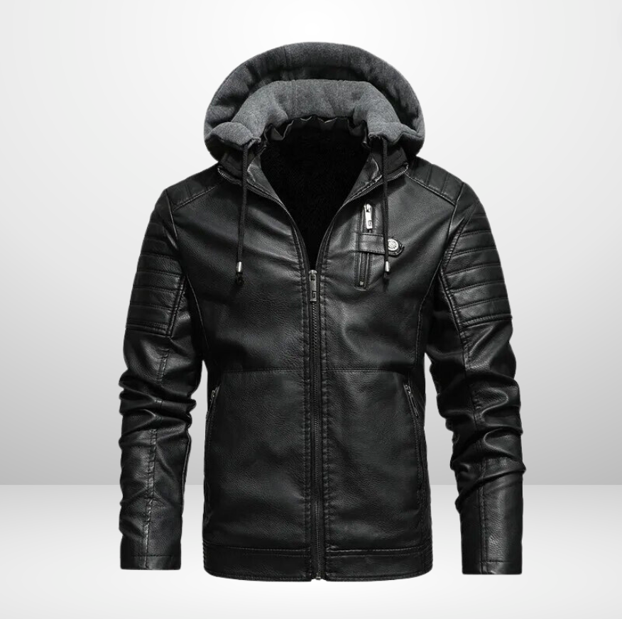 Dan Allure Paris™ Hooded Leather Jacket